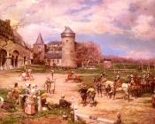 Italian Soldiers at the Court of Honor, Castle of Potois - 卢多维科·马尔凯蒂